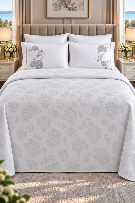 Lavin Premium %100 Pamuk Jakarlı 6 Parça Pike & Nevresim Seti