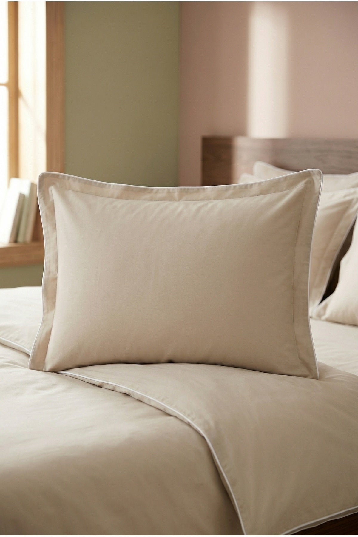 Linea %100 Pamuk Fitilli 6 Parça Nevresim Takımı – Düz Renk Fitil Detaylı Minimal Günlük Set