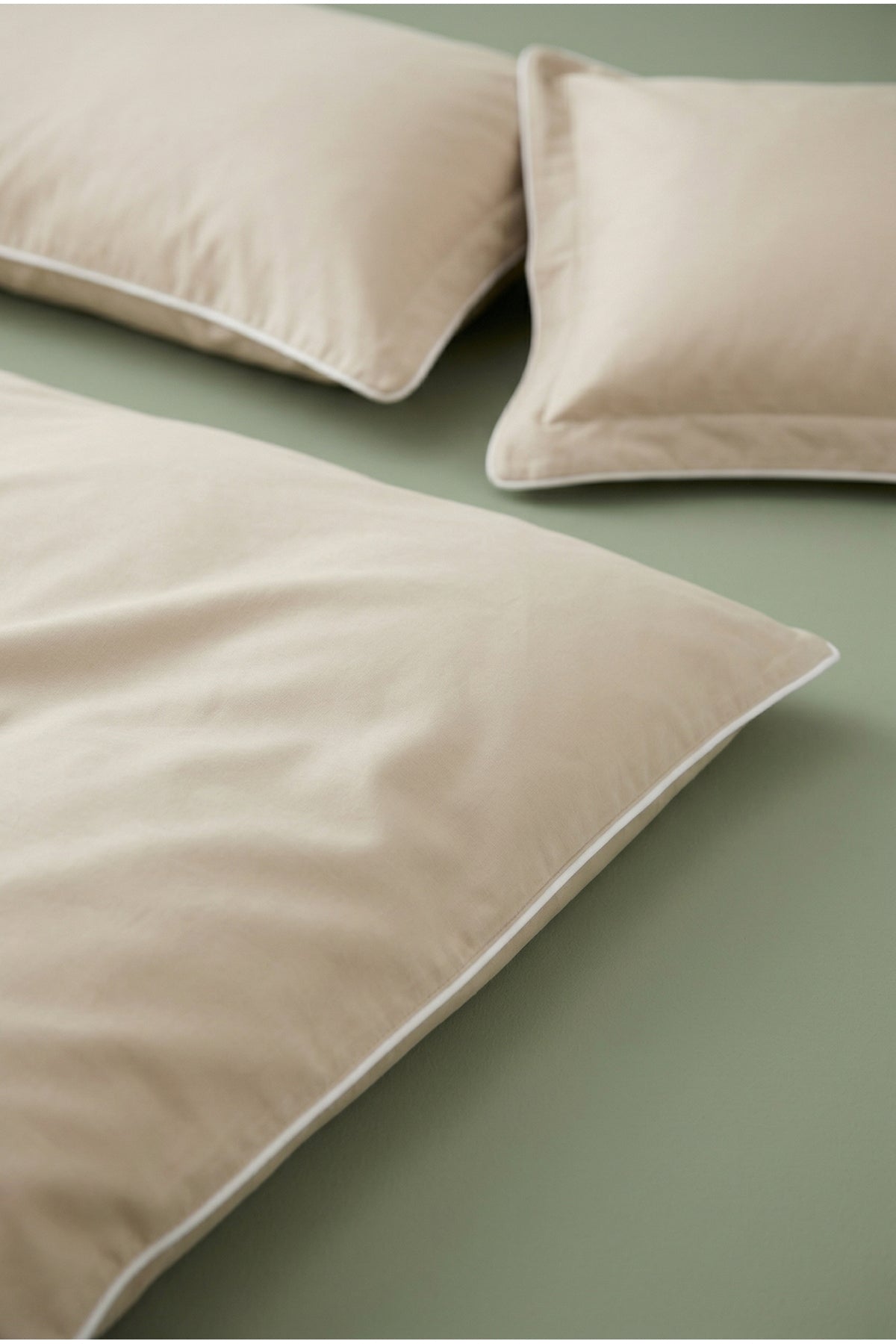 Linea %100 Pamuk Fitilli 6 Parça Nevresim Takımı – Düz Renk Fitil Detaylı Minimal Günlük Set