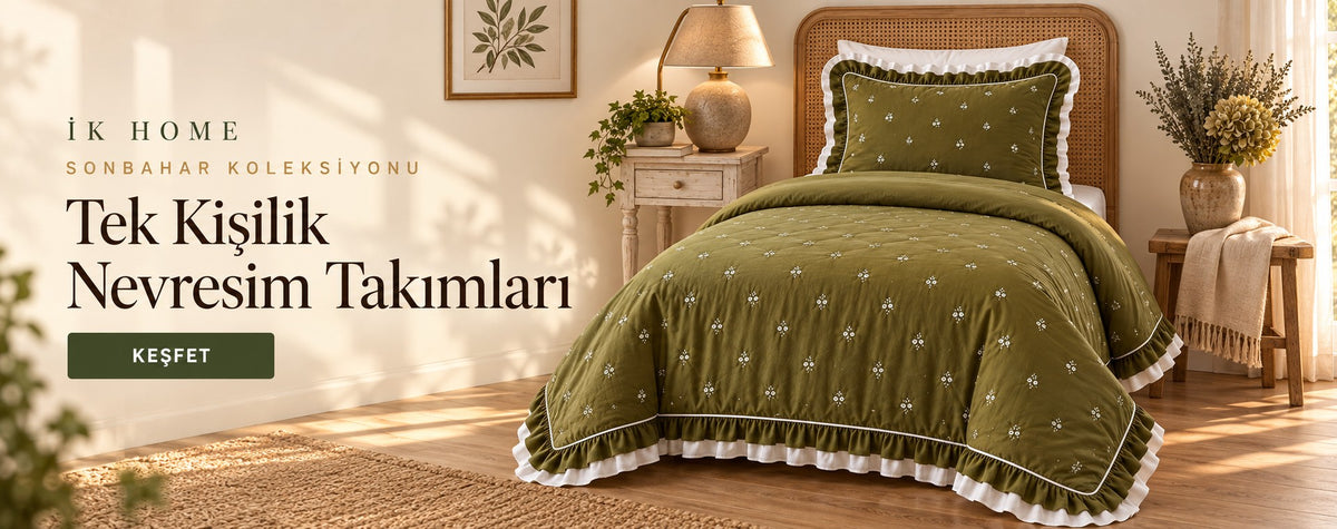 İK Home Tek Kişilik Nevresim Takımları - Sonbahar Koleksiyonu